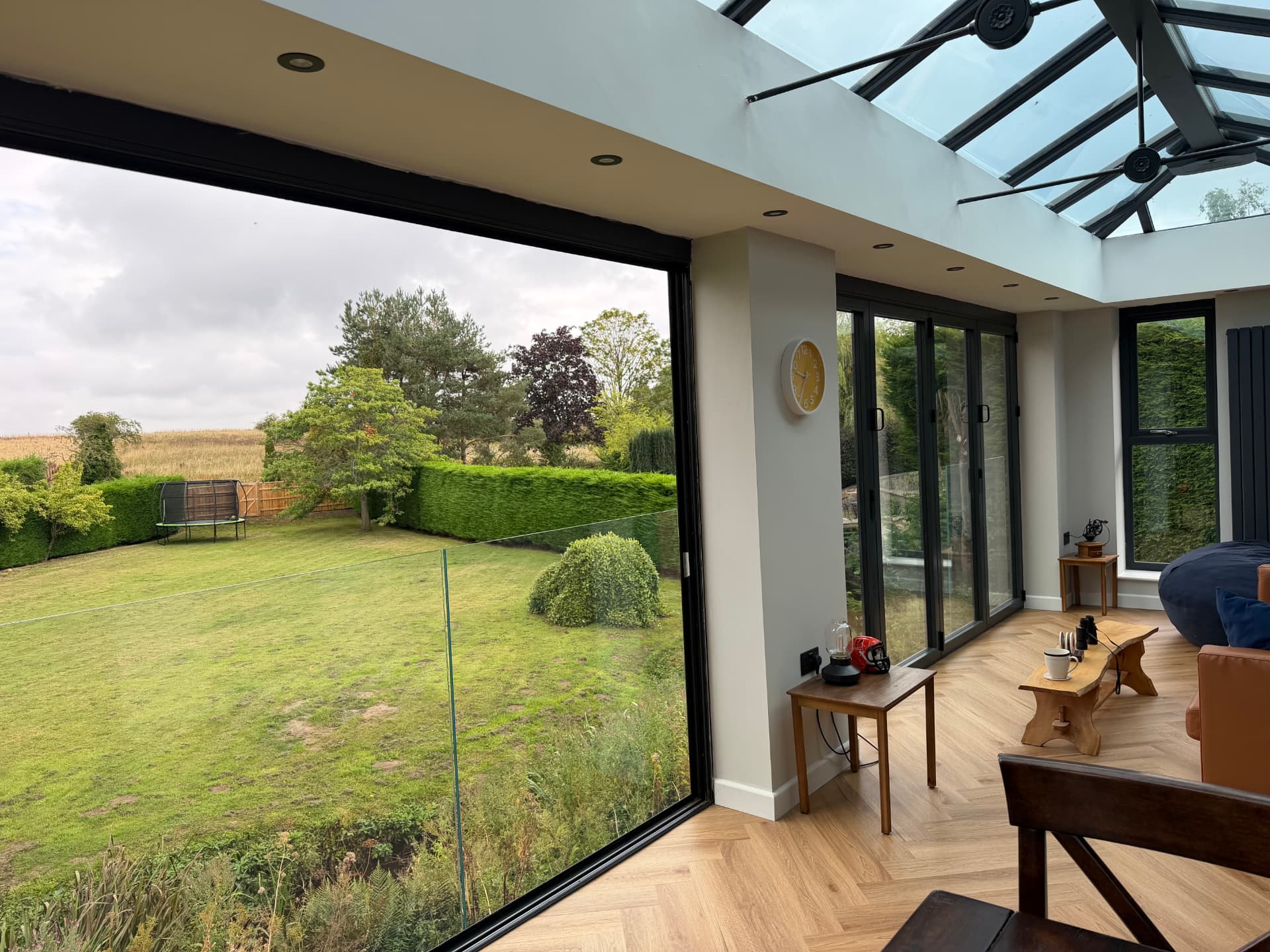 Garden views from inside the new extension
