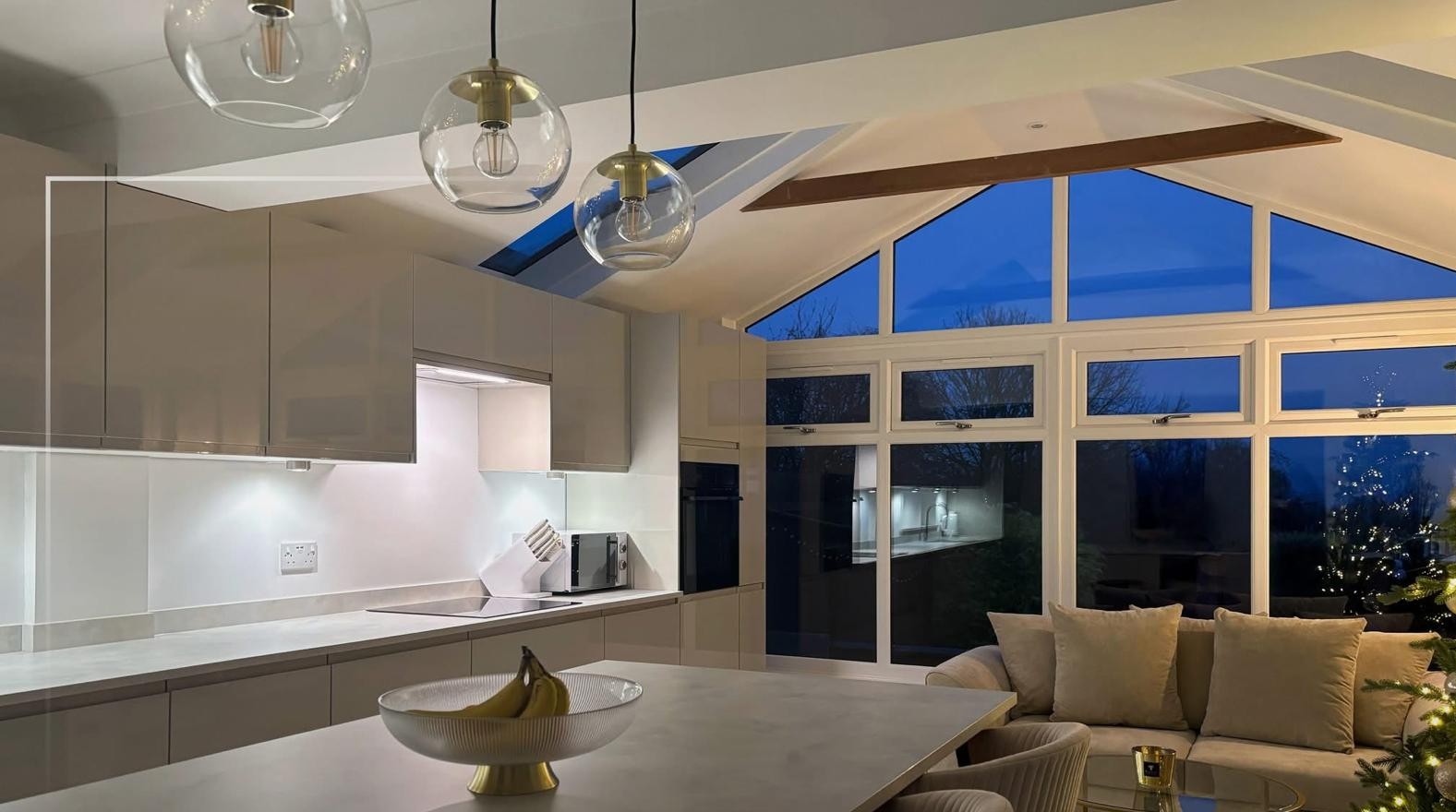 conservatory converted into a kitchen extension