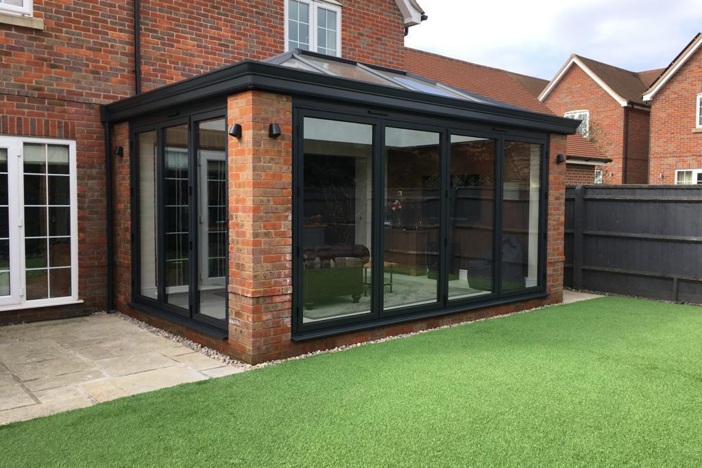 Open-plan kitchen extension with roof lantern