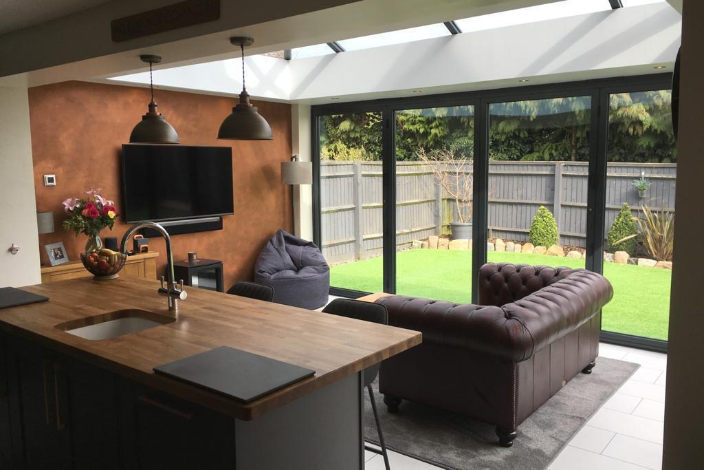 kitchen living room orangery