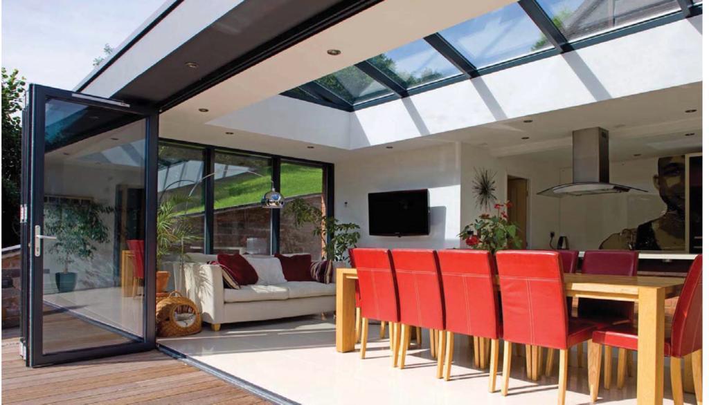 Modern orangery with anthracite frames