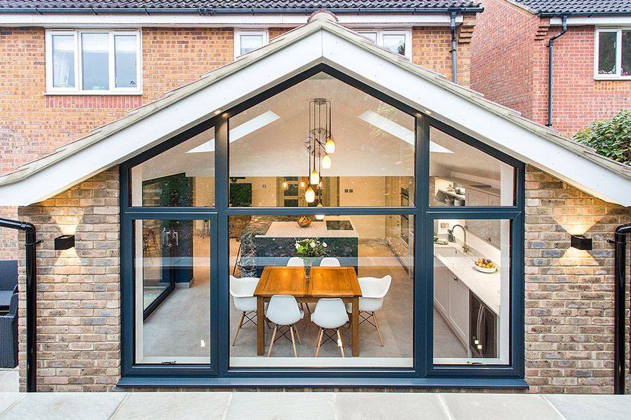 Gable front single-storey rear extension