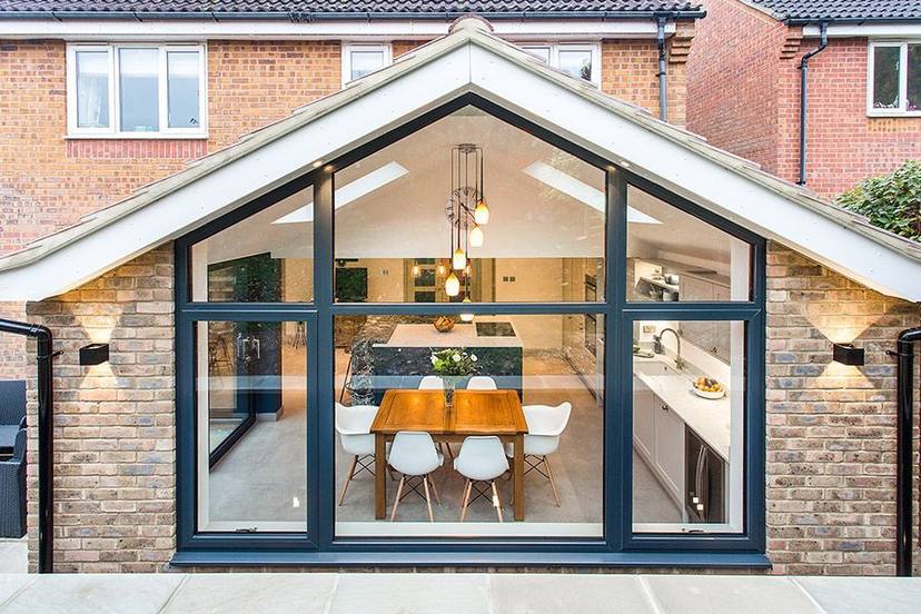 Gable front single-storey rear extension