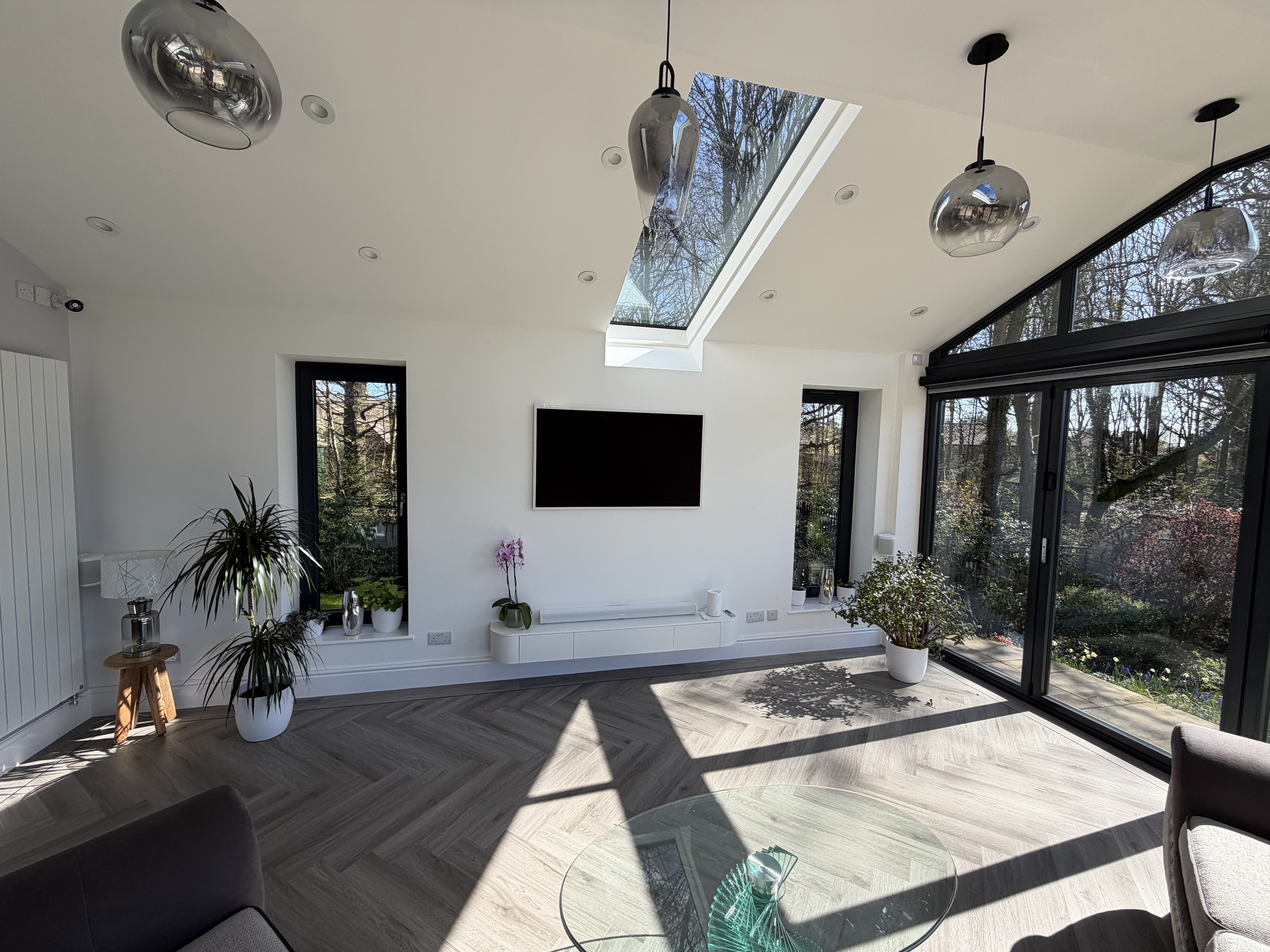 inside gable front living room extension
