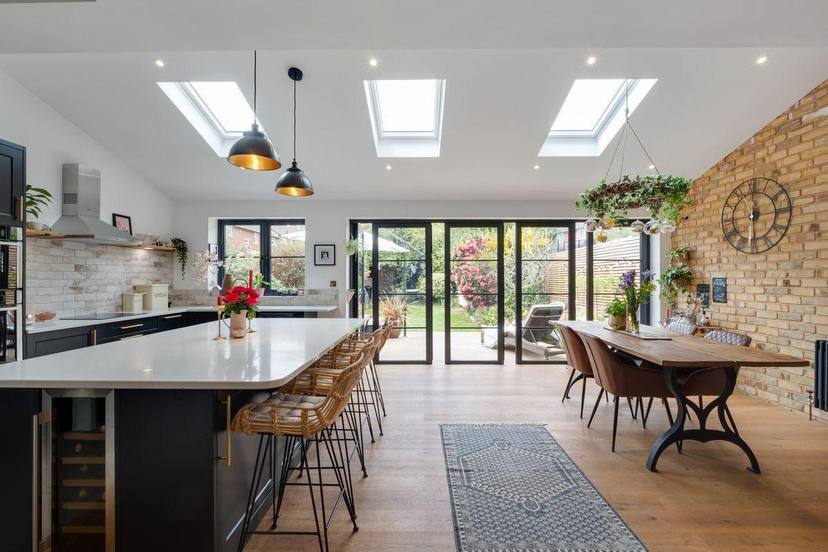 Open plan extension interior